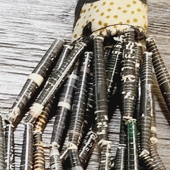 Vintage 80s 90s Chunky Multi Strand Beaded Leopard Statement Necklace - Picture 8 of 8